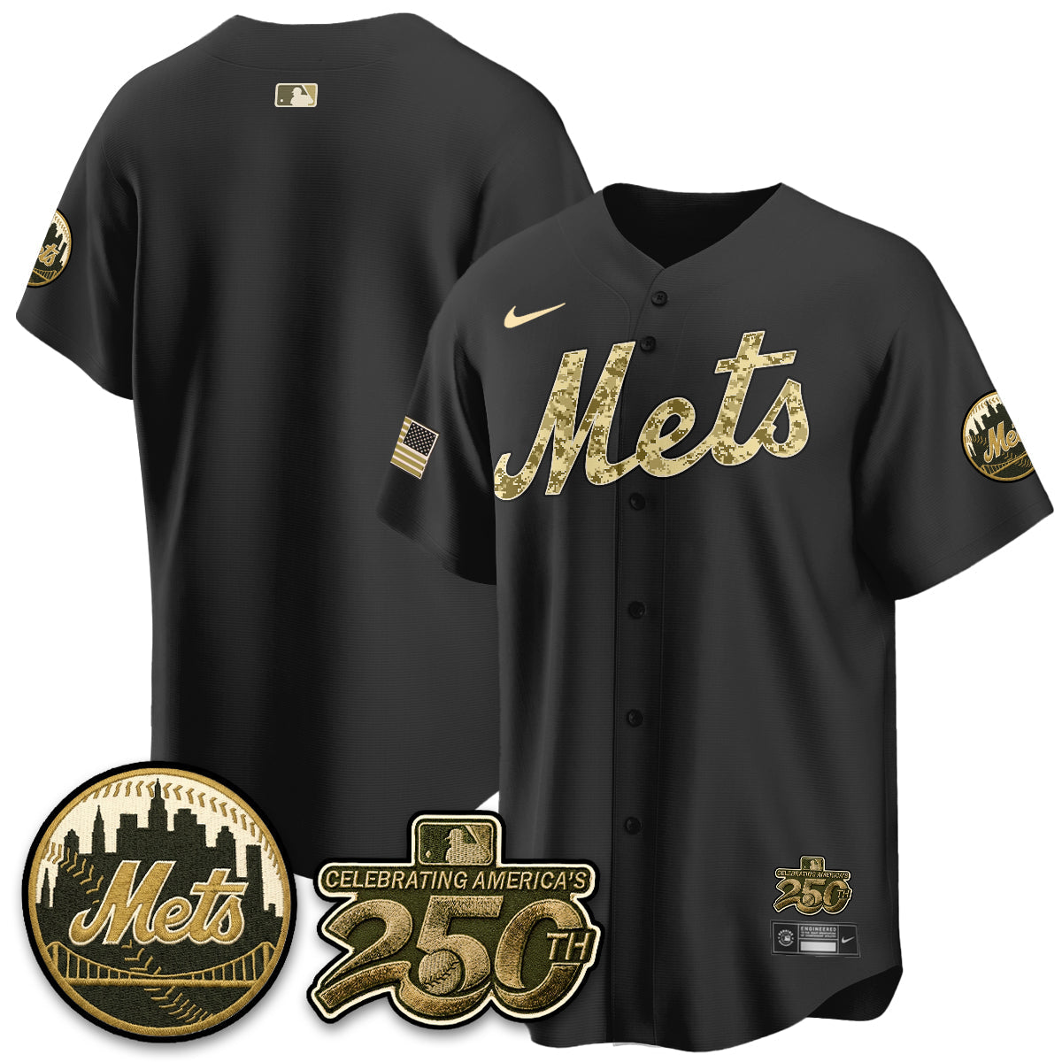 NYM Armed Forces Day Vapor Premier Limited Jersey - Stitched V2