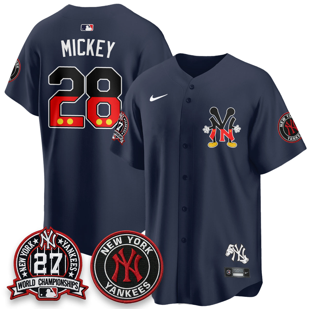 NYY x Mouse Vapor Limited Jersey - Stitched
