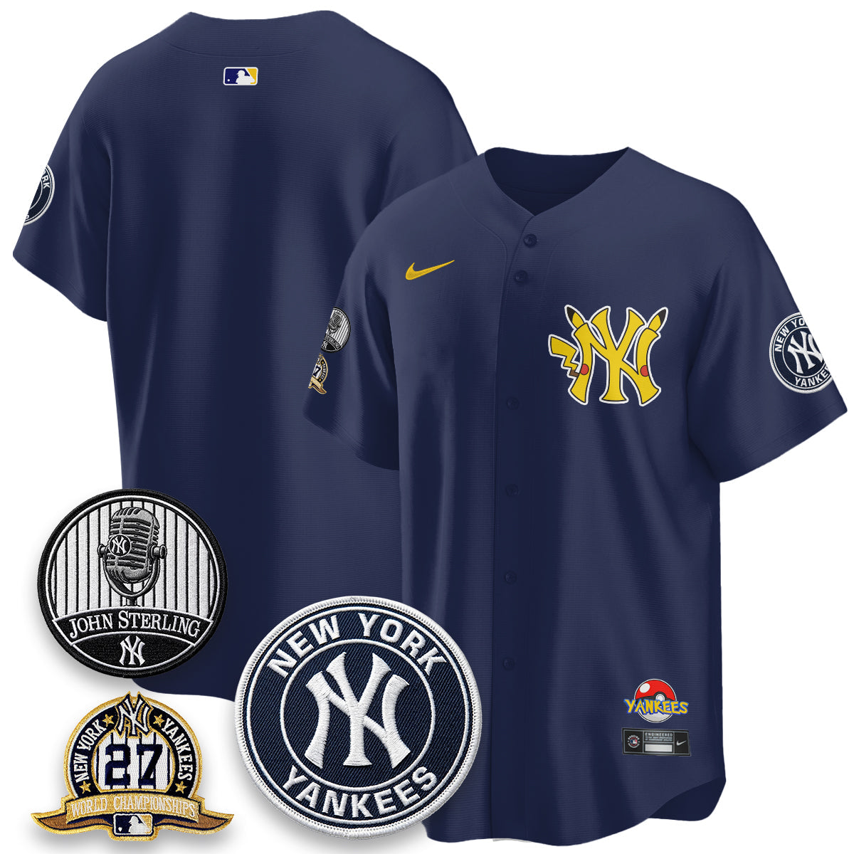 NYY x PKM Cartoon Limited Jersey -  Stitched