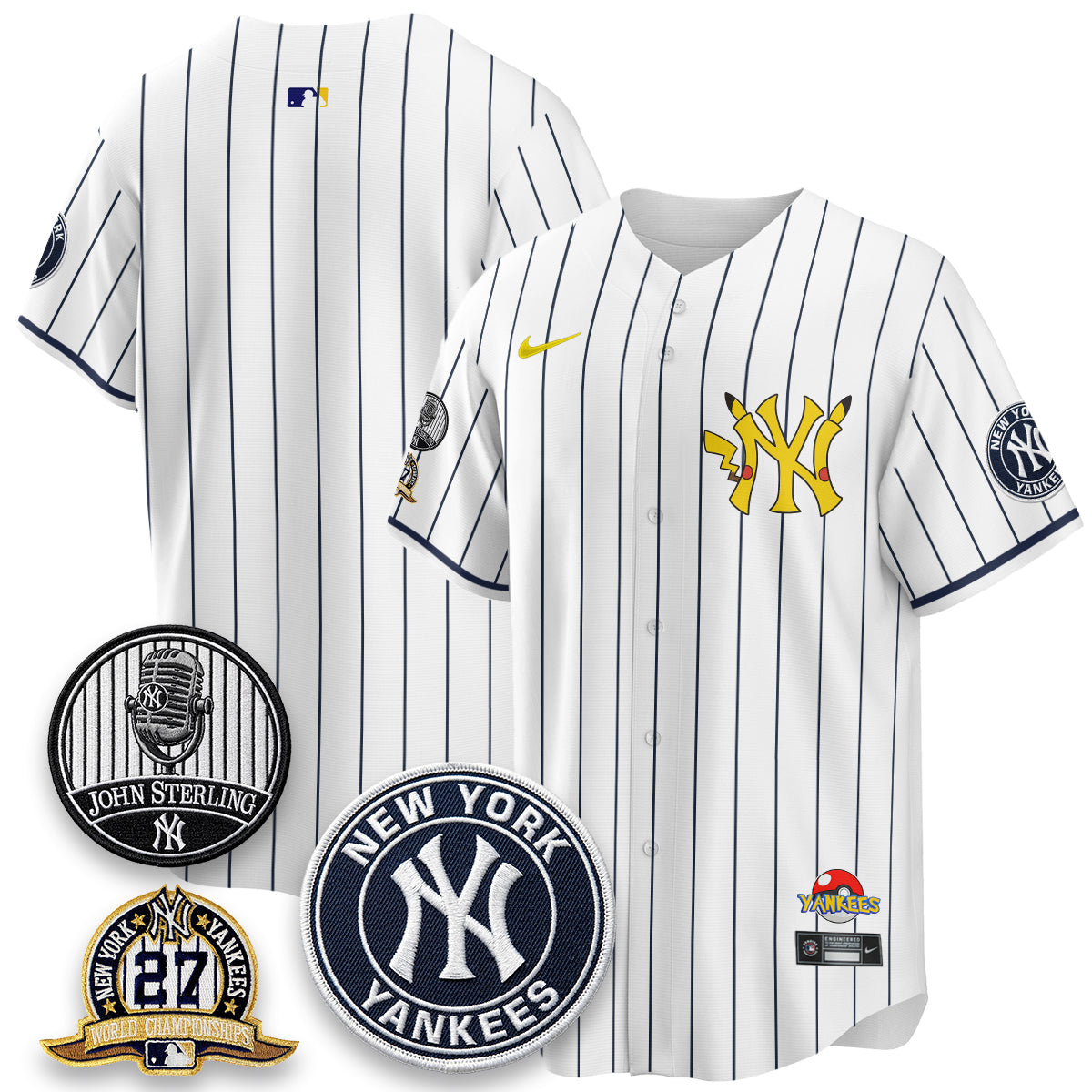 NYY x PKM Cartoon Limited Jersey -  Stitched