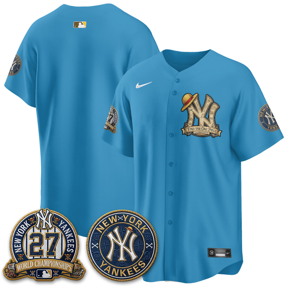 NYY x OP Japanese Cartoon Limited Jersey -  Stitched