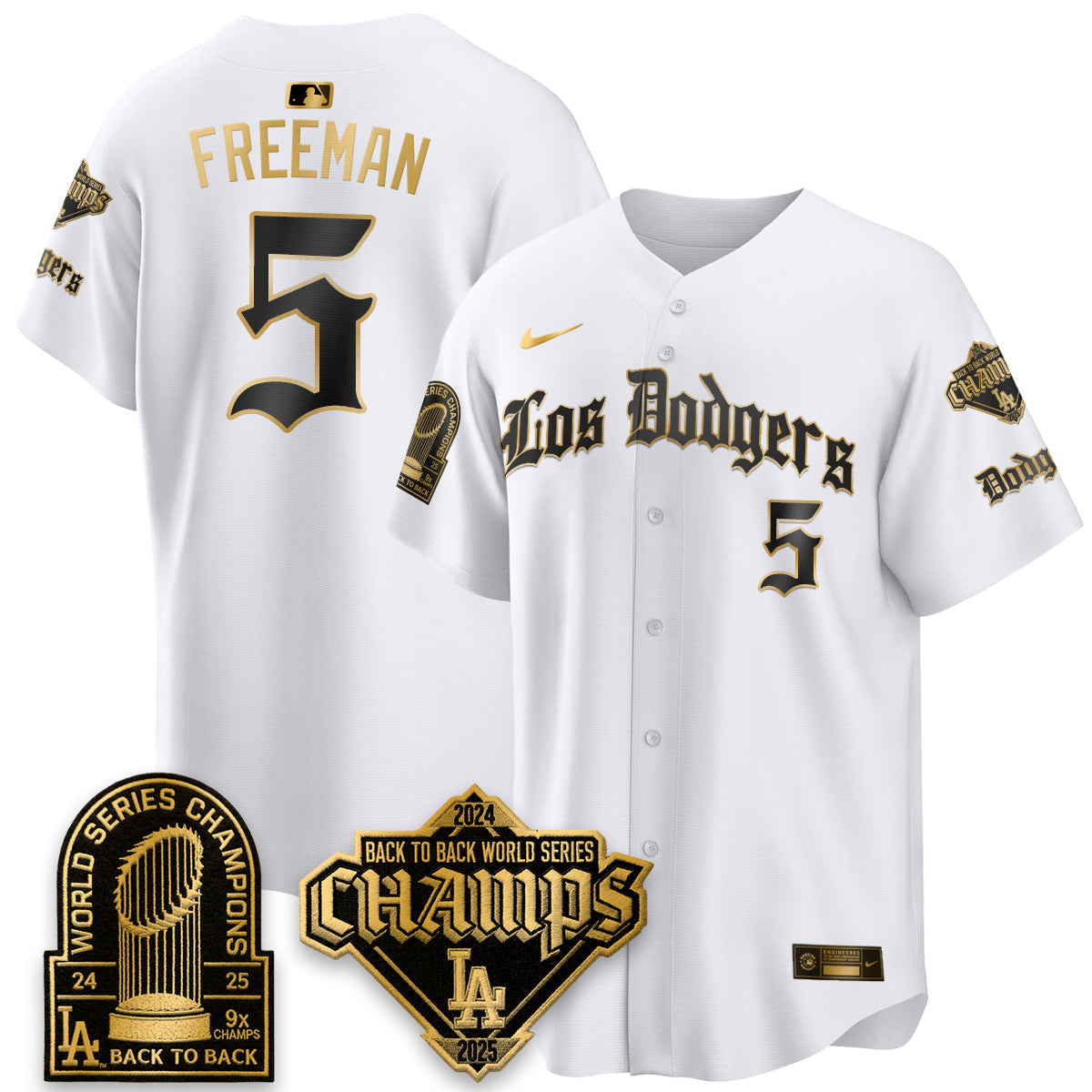 LAD World Series Champions B2B Patch Vapor Premier Limited Gothic Edition Jersey - All Stitched