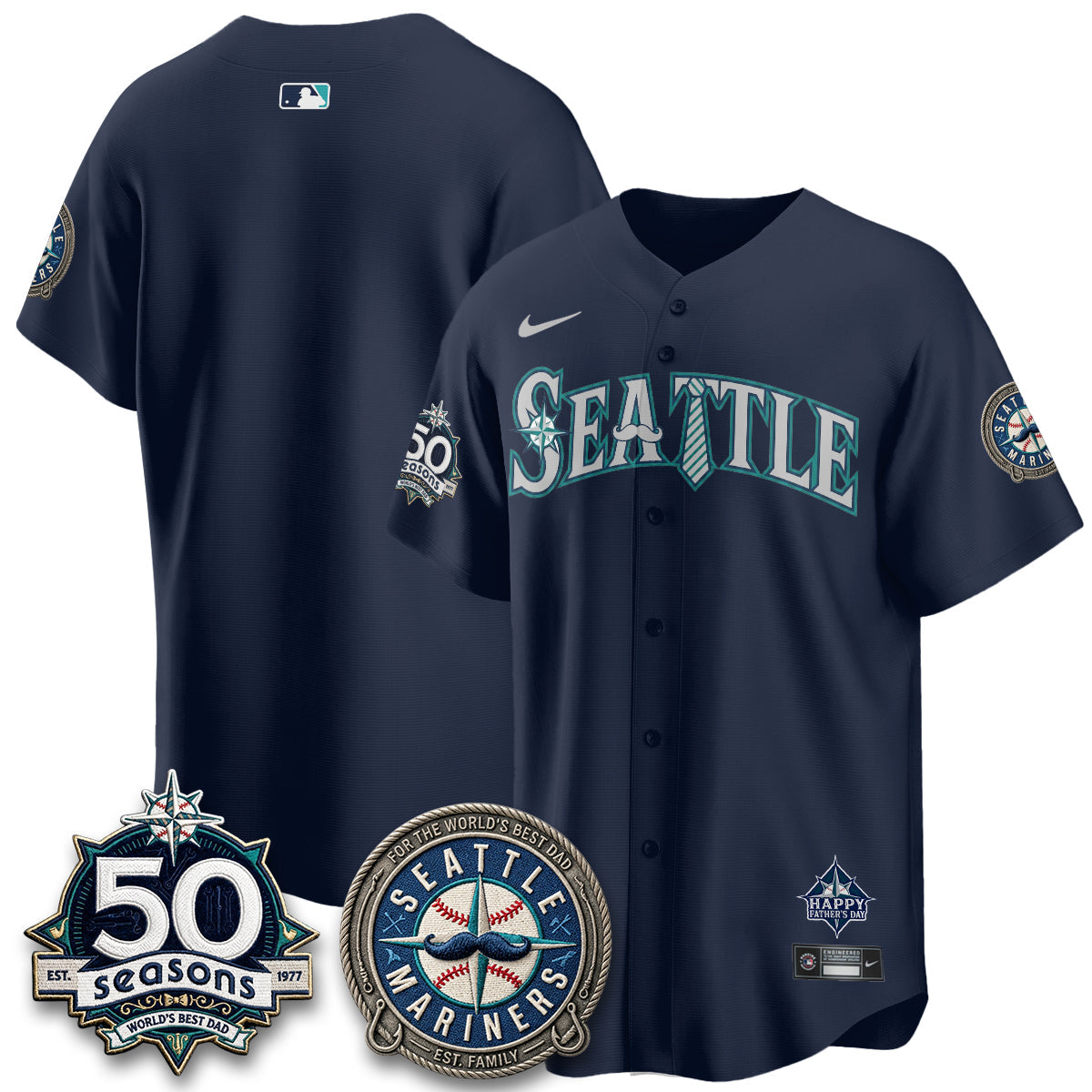SEA Happy Father's Day Vapor Jersey - Stitched