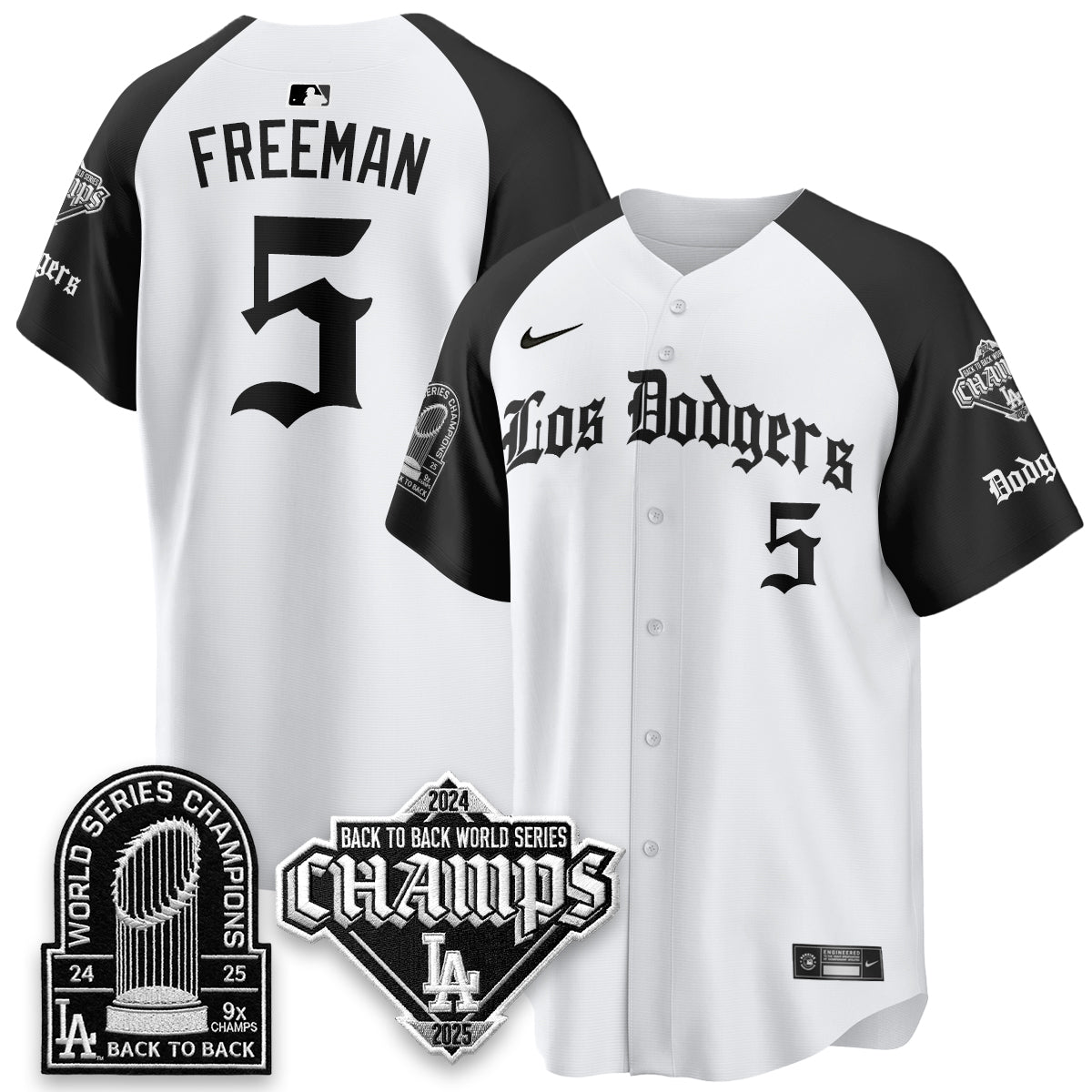 LAD World Series Champions B2B Patch Vapor Premier Limited Gothic Edition Jersey - All Stitched