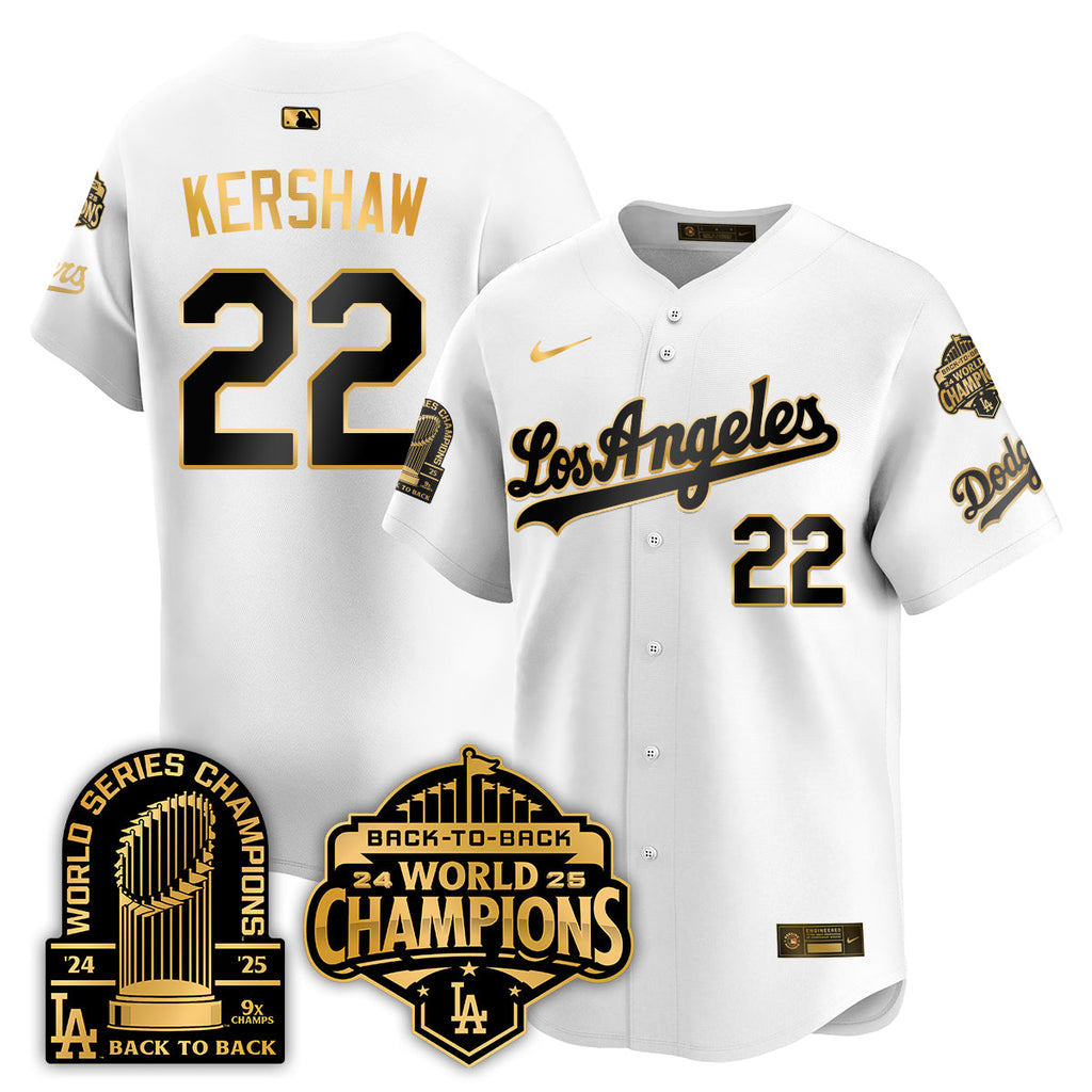 LAD Gold Collection Limited Gold Jersey - 9x & B2B Champs - Stitched
