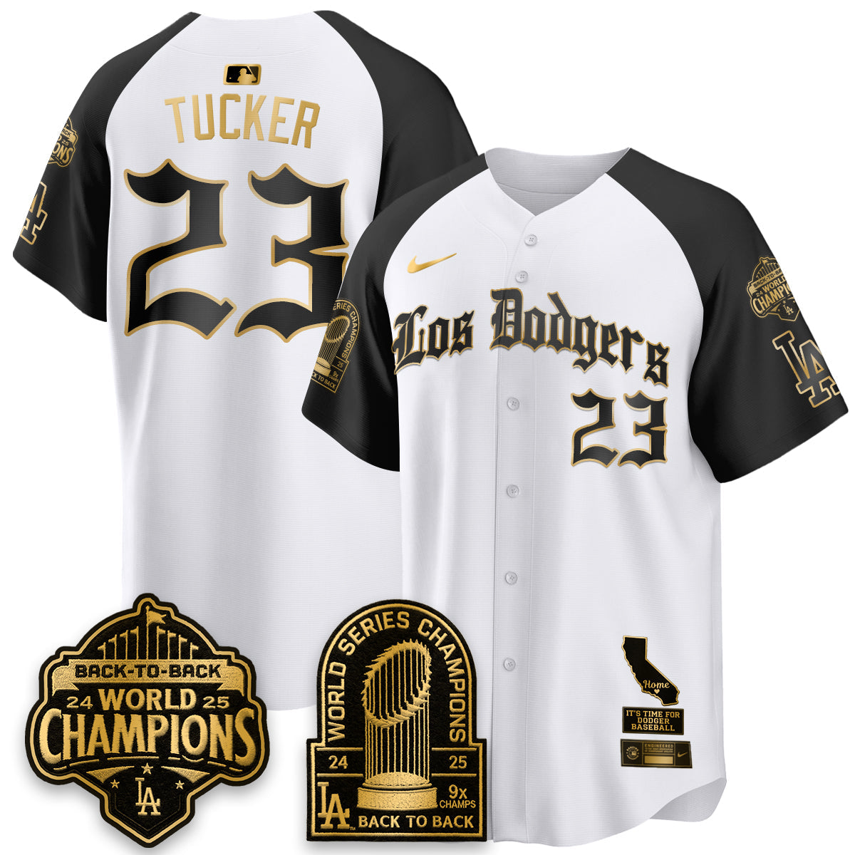 LAD World Series Champions Vapor Premier Limited Gothic Edition Jersey - All Stitched