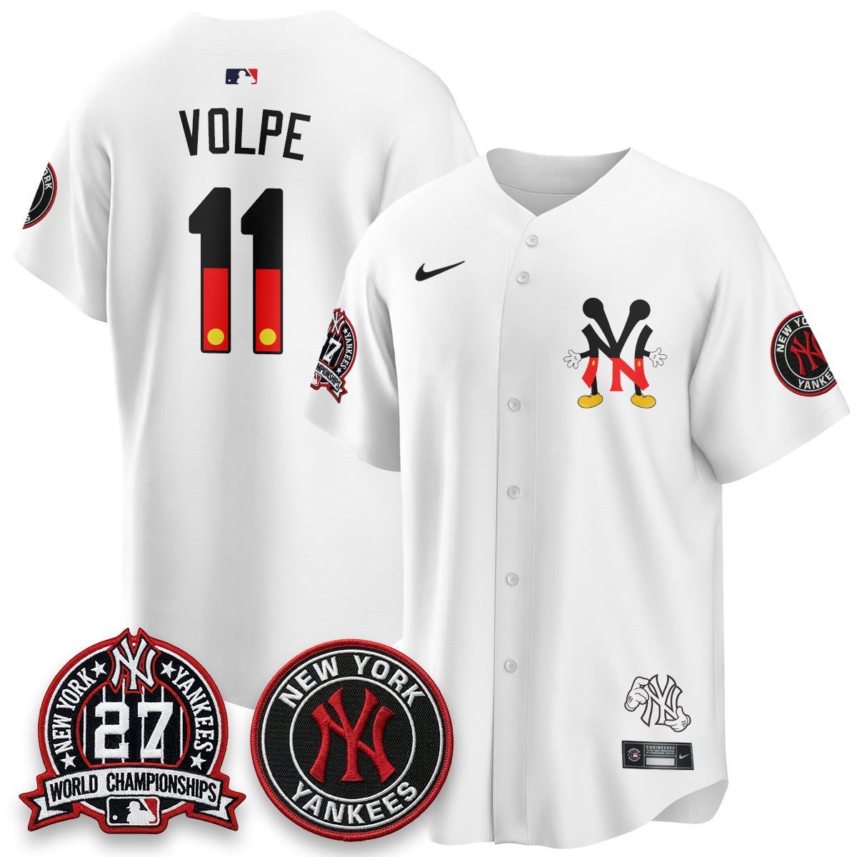 NYY x Mouse Vapor Limited Jersey - Stitched