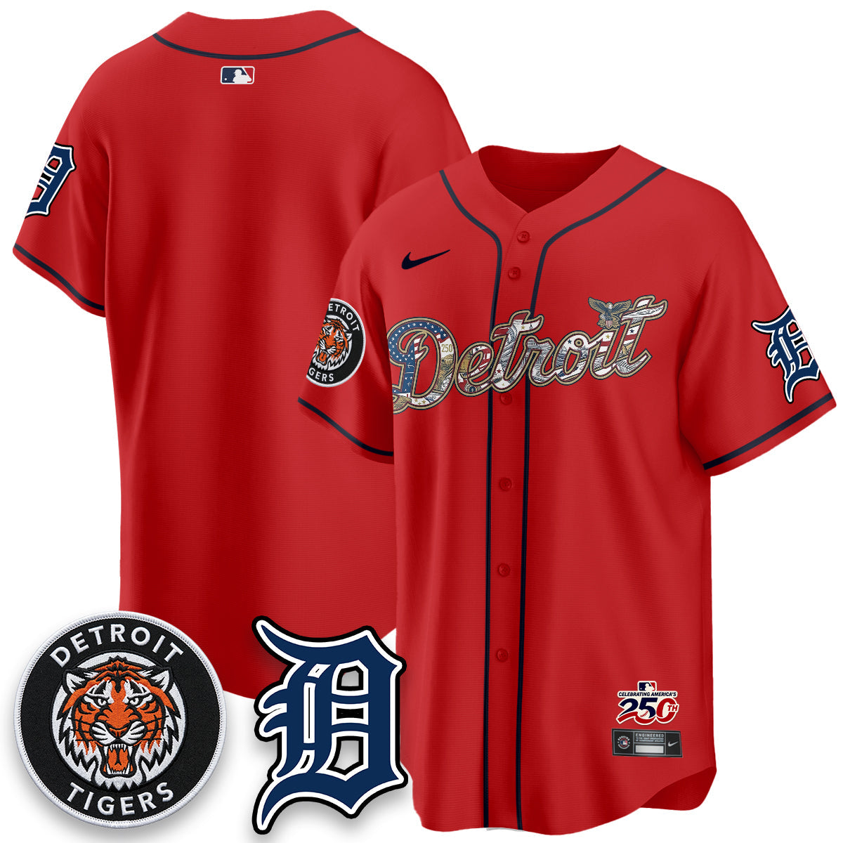 DET 2026 Independence Day USA Vapor Limited Jersey - Stitched