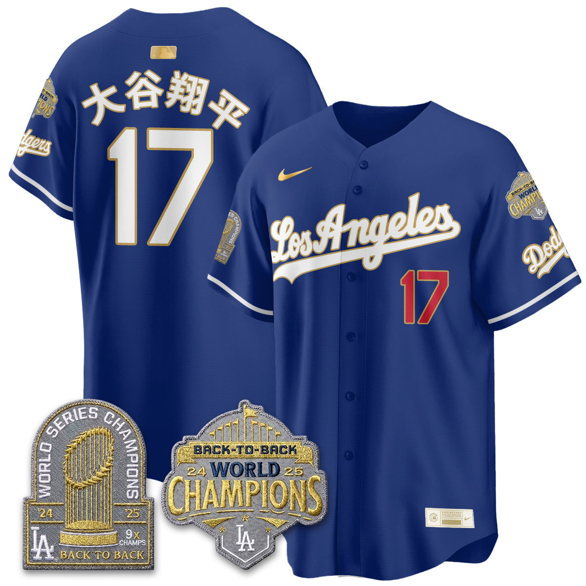 LAD Gold Collection Vapor Limited Jersey - 9x & B2B Champs - Stitched