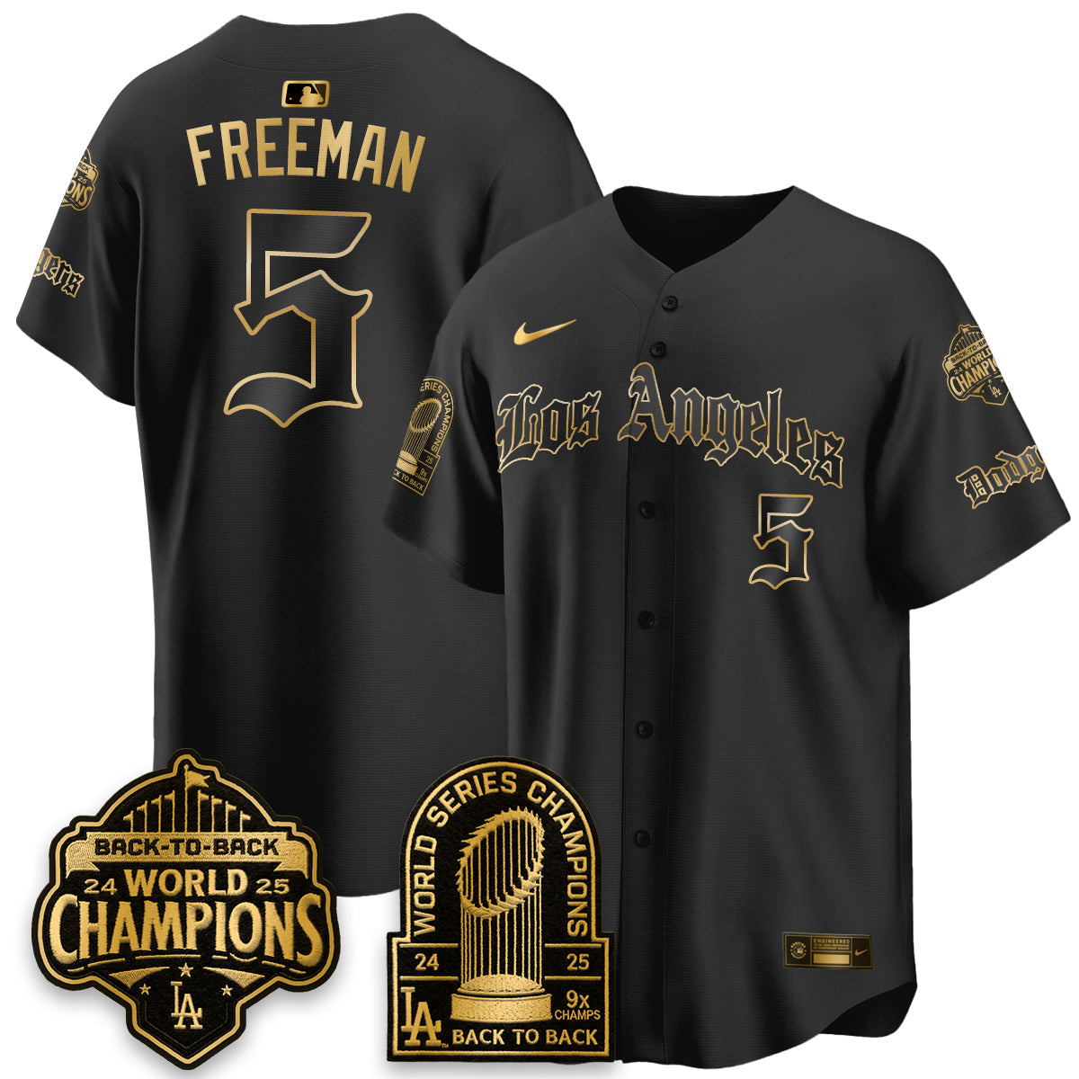 LAD WS Champions Back 2 Back Patch Vapor Premier Limited Gothic Gold Edition Jersey - Stitched