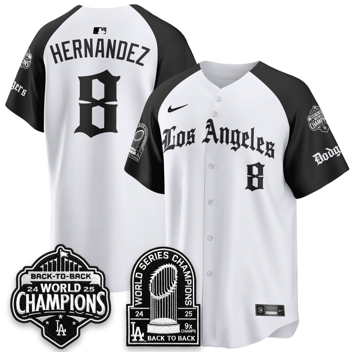 LAD WS Champions Back 2 Back Patch Vapor Premier Limited Gothic Edition Jersey - All Stitched