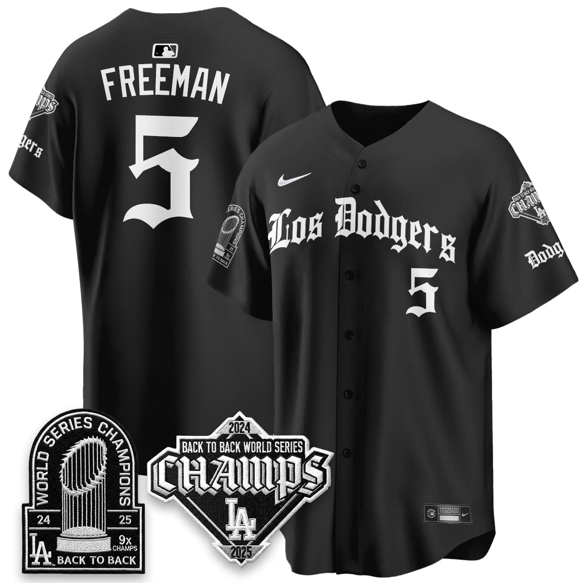 LAD World Series Champions B2B Patch Vapor Premier Limited Gothic Edition Jersey - All Stitched