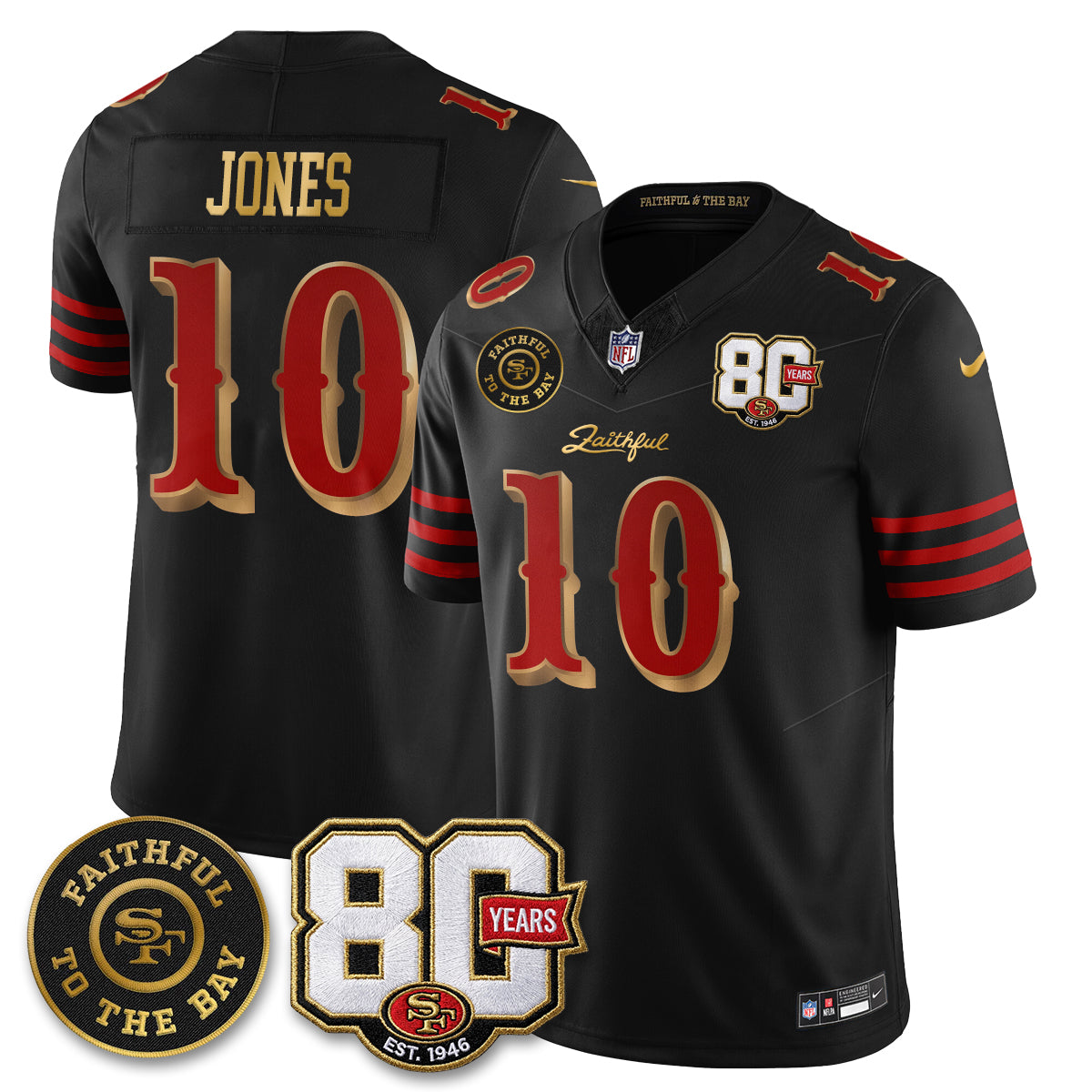 SF “Rivalries” Vapor Limited Jersey - Faithful To The Bay Patch - All Stitched