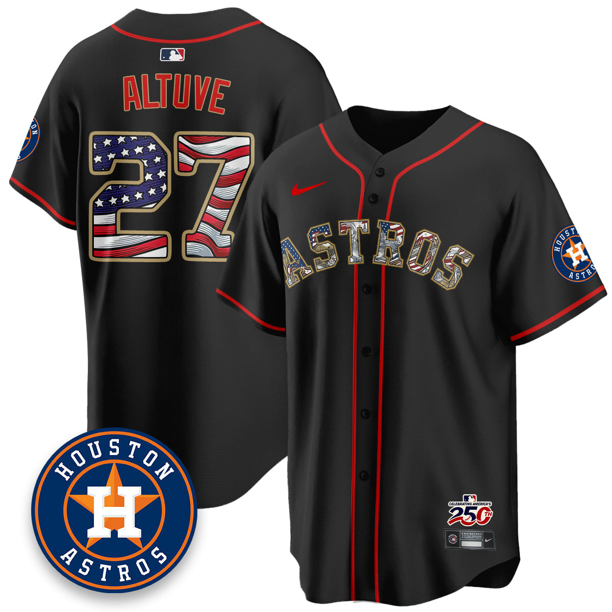 HOU 2026 Independence Day USA Vapor Limited Jersey - Stitched