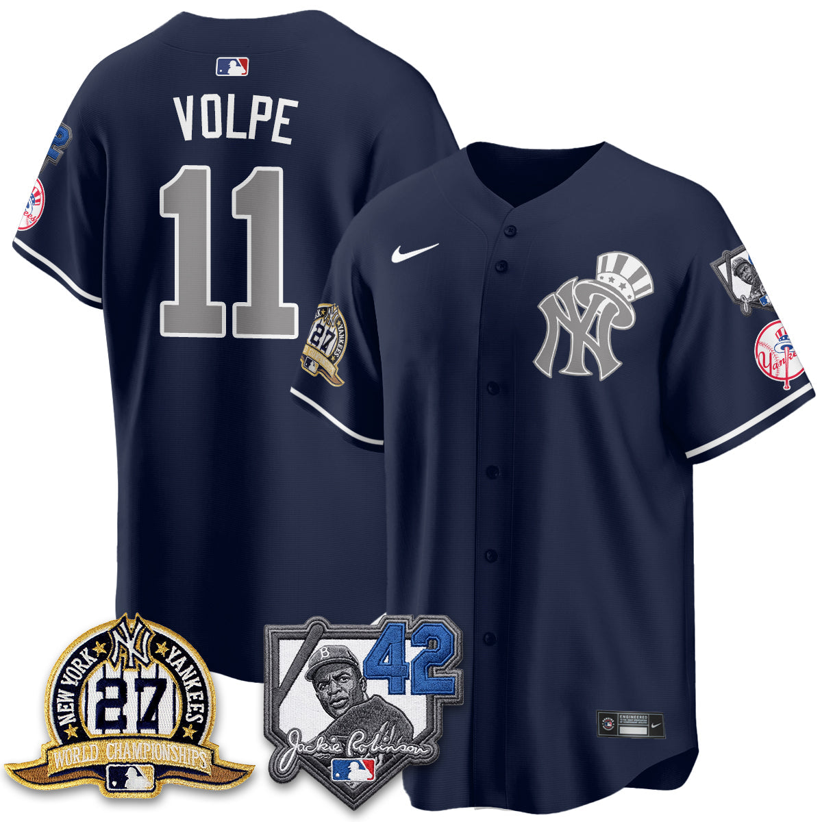NYY 2026 Jackie Robinson Day Vapor Limited Gold Edition Jersey - All Stitched - V2