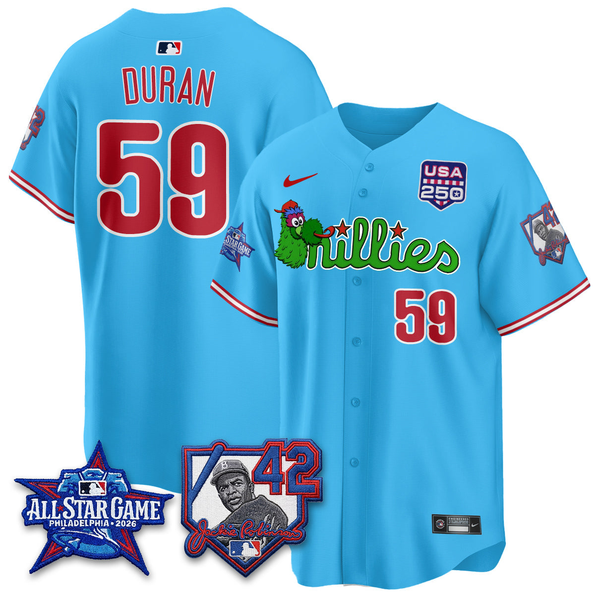 PHI Phanatic 2026 New Era & 250th USA Vapor Limited Jersey - All Star Game - All Stitched