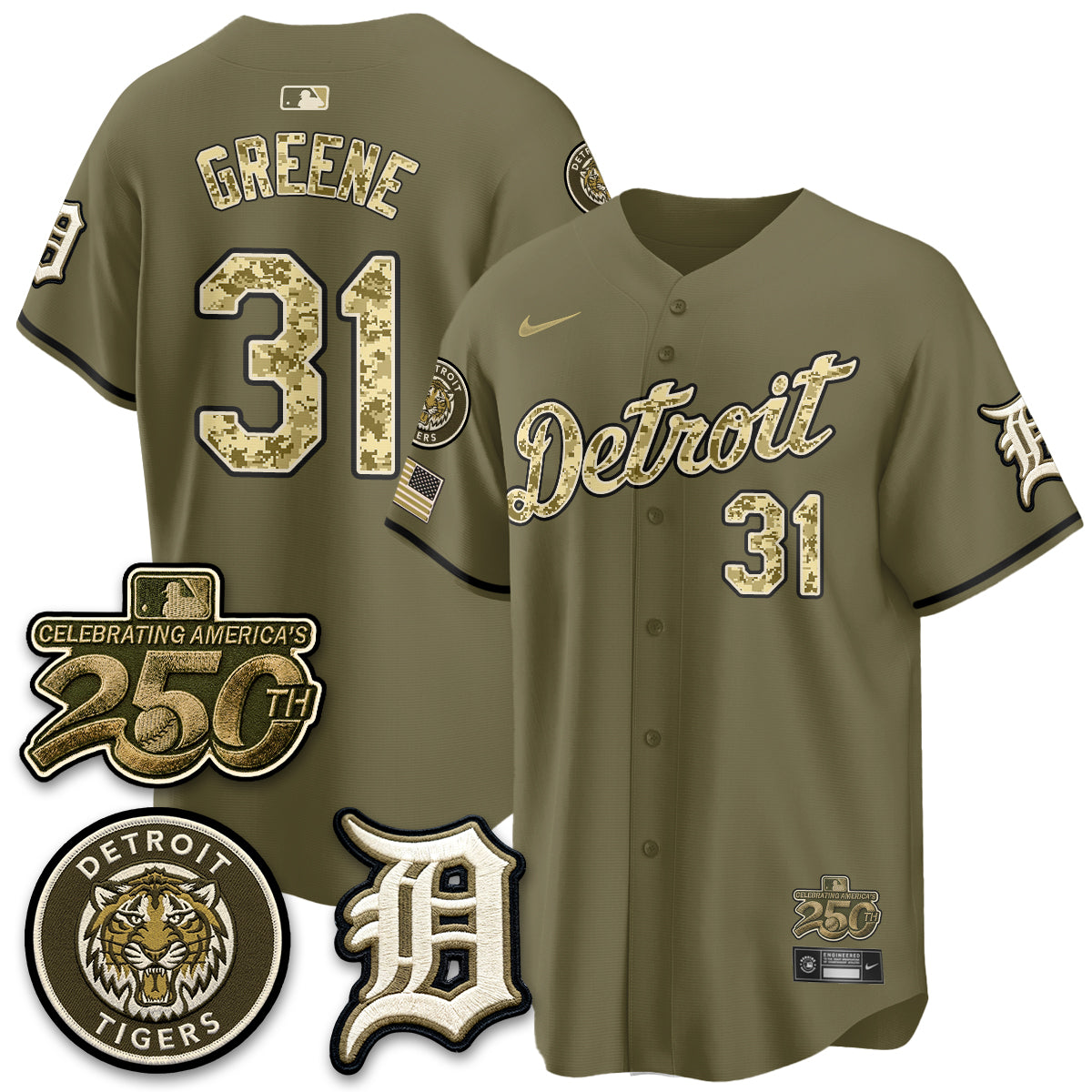 DET 2026 Armed Forces Day Jersey - Stitched
