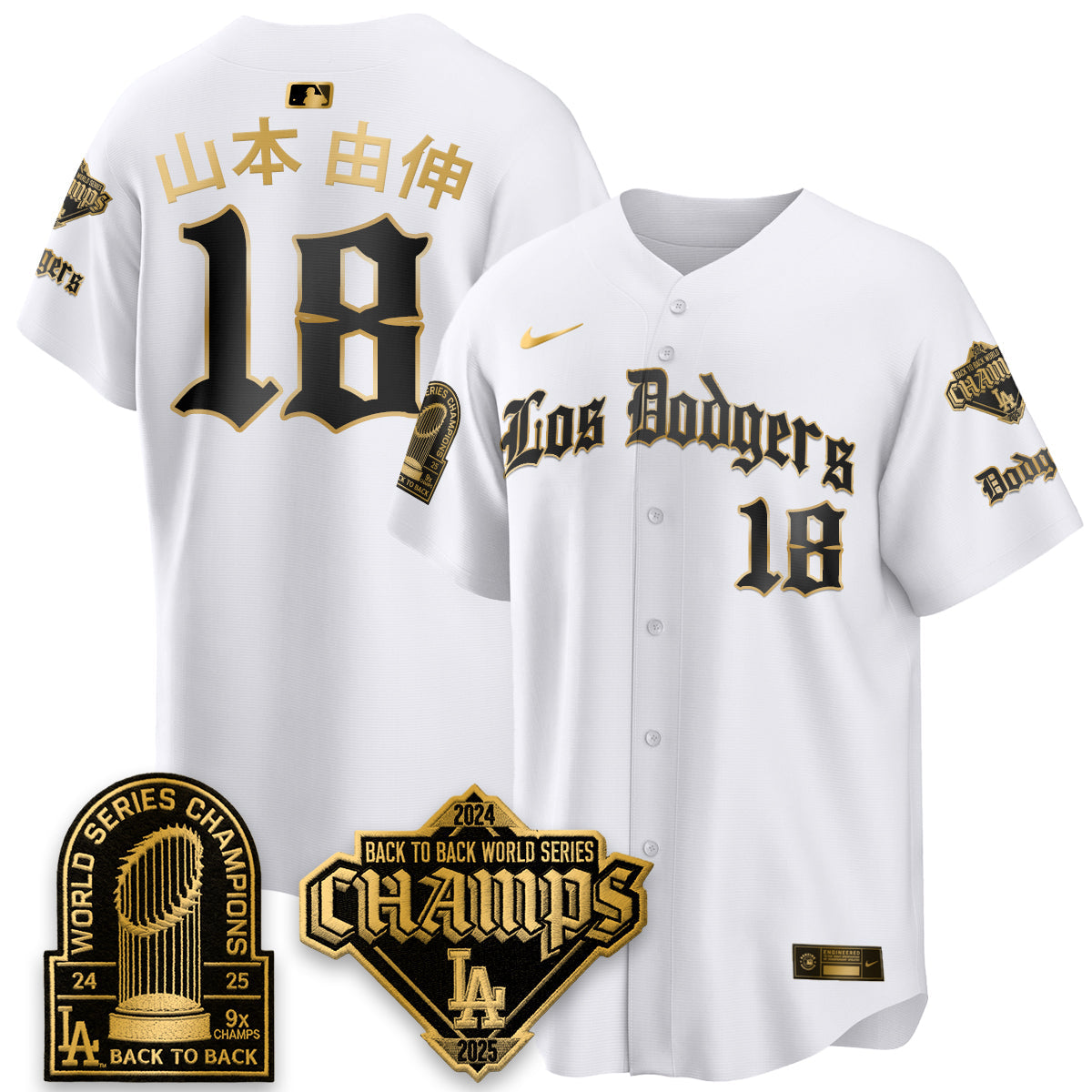 LAD World Series Champions B2B Patch Vapor Premier Limited Gothic Edition Jersey - All Stitched