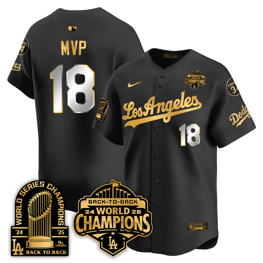LAD Alternate  Vapor Limited Jersey - 9x Champs - Stitched