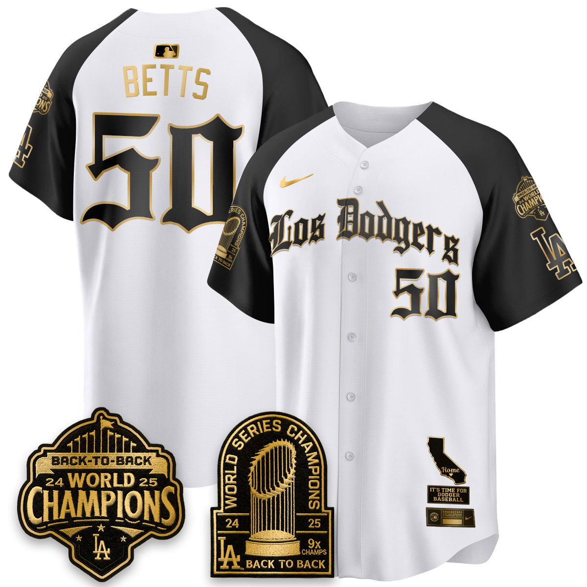 LAD World Series Champions Vapor Premier Limited Gothic Edition Jersey - All Stitched