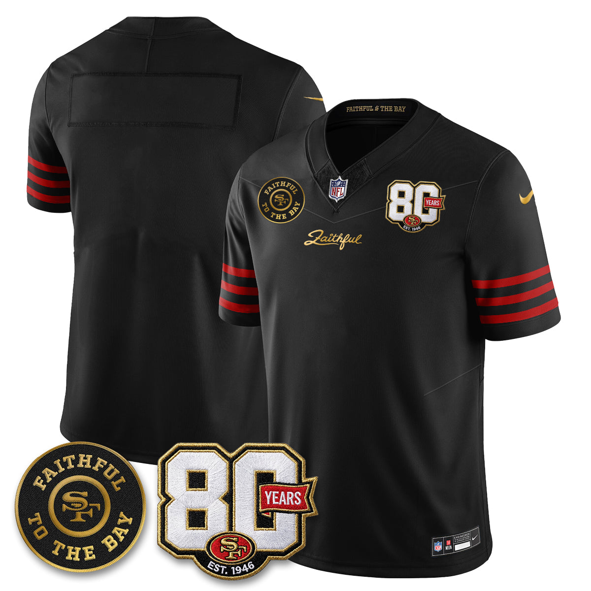 SF “Rivalries” Vapor Limited Jersey - Faithful To The Bay Patch - All Stitched