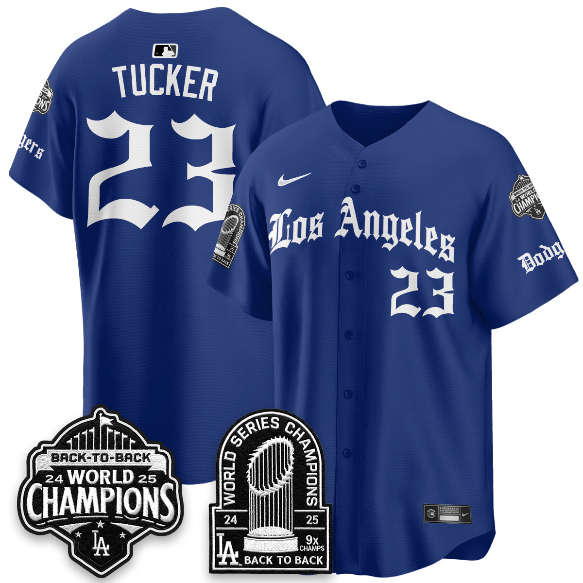 LAD WS Champions Back 2 Back Patch Vapor Premier Limited Gothic Edition Jersey - All Stitched