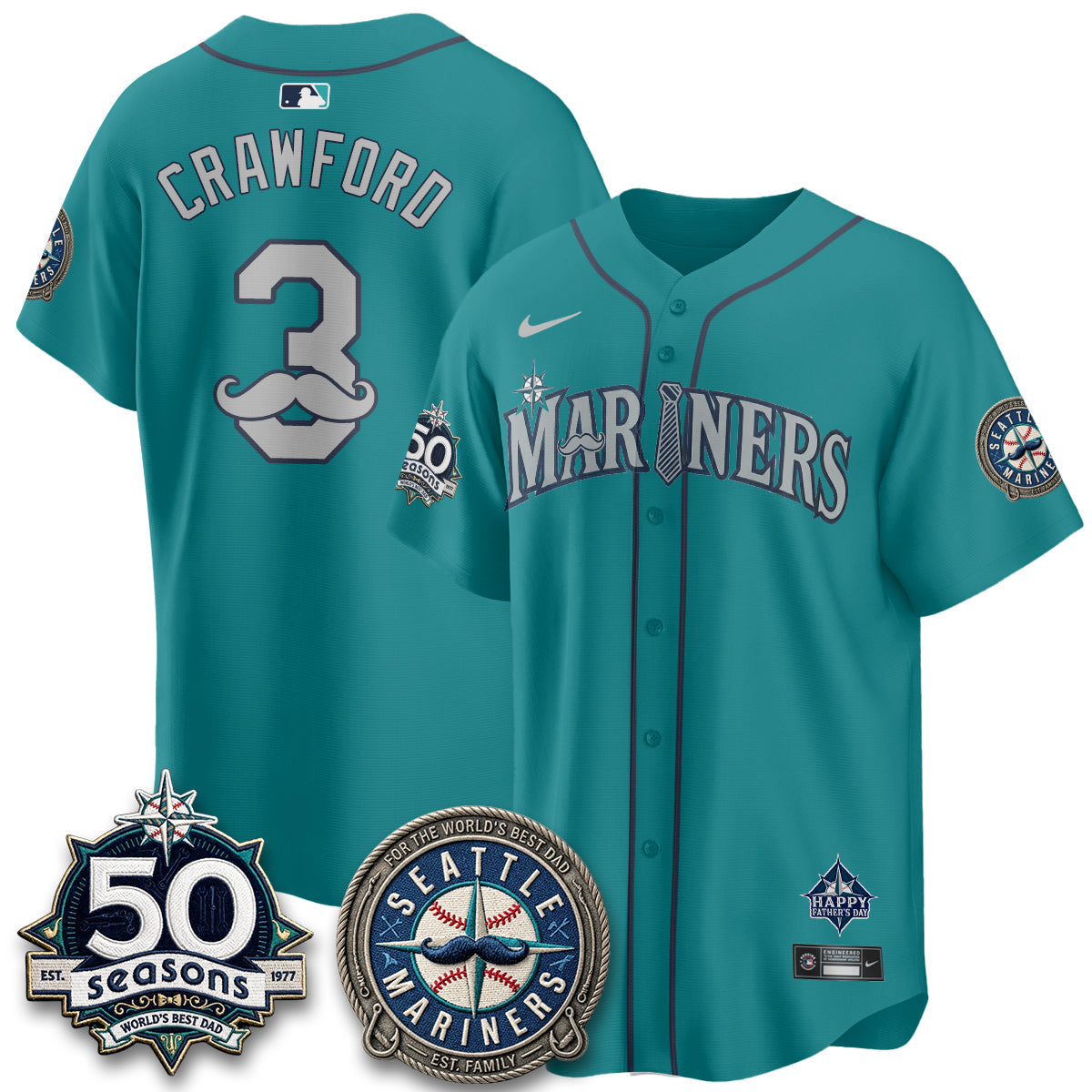 SEA Happy Father's Day Vapor Jersey - Stitched