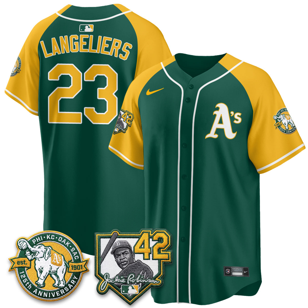 OAK 2026 Jackie Robinson Day - Celebrating 125 Years Limited Vapor Jersey - All Stitched