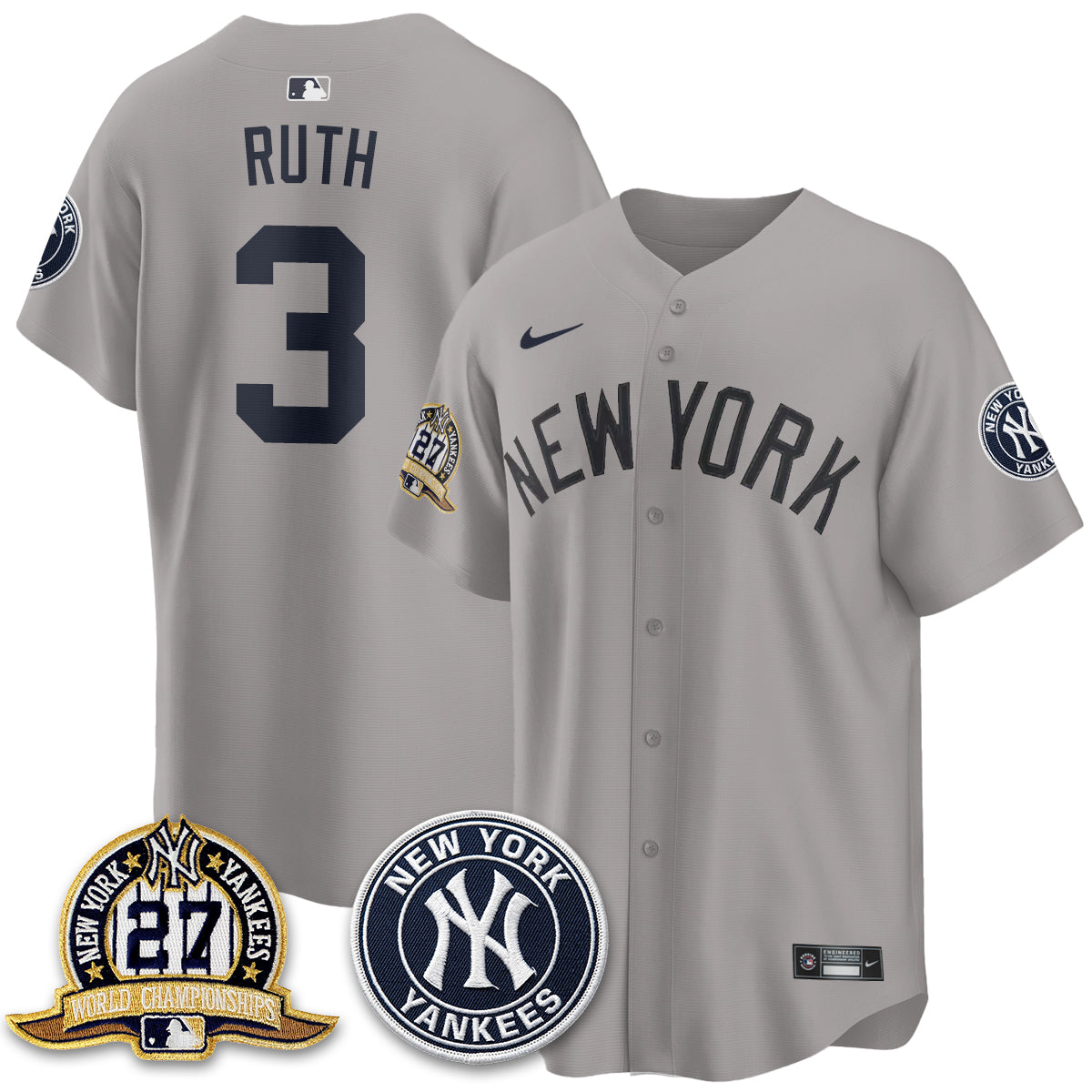 NYY Alternate Jersey - All Stitched