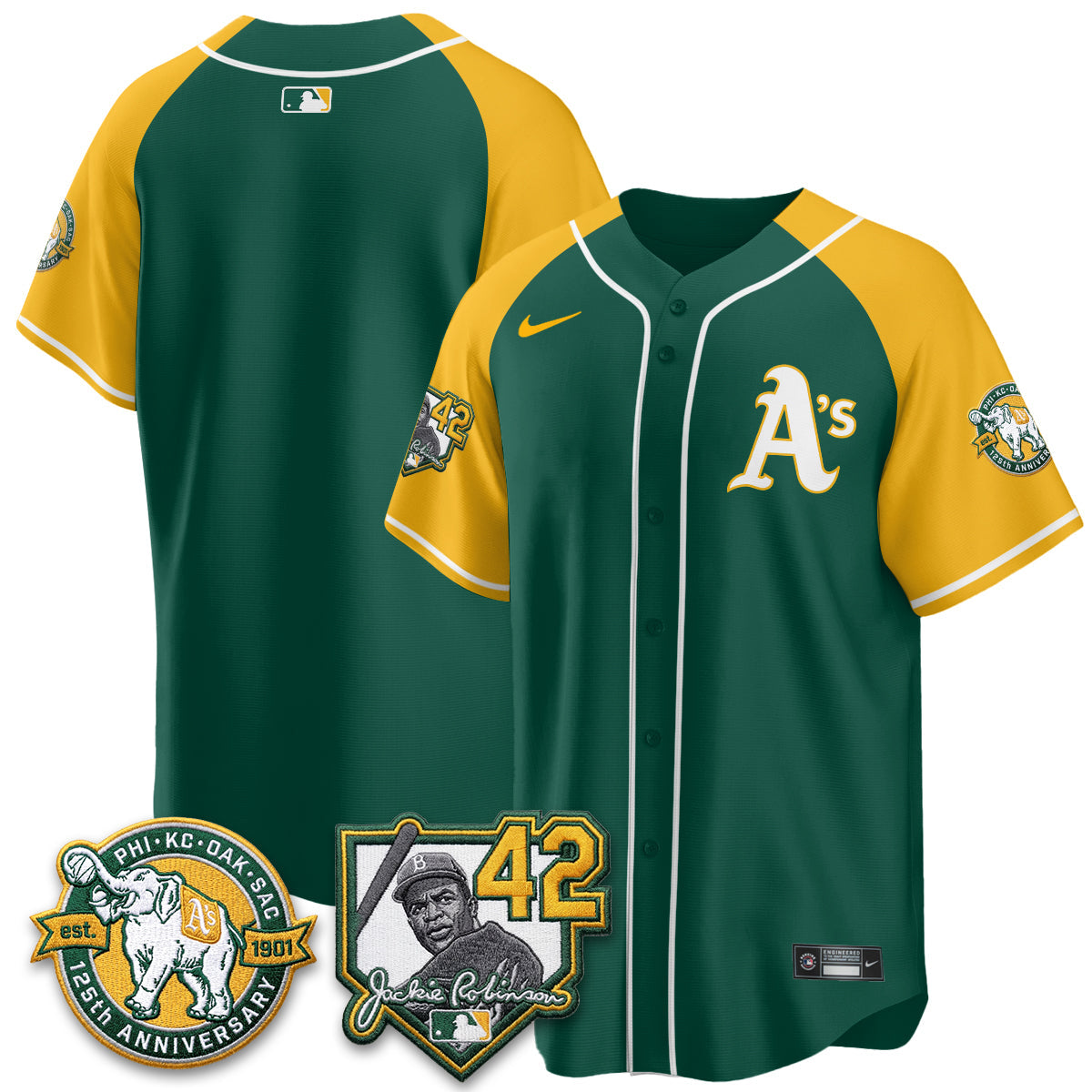 OAK 2026 Jackie Robinson Day - Celebrating 125 Years Limited Vapor Jersey - All Stitched