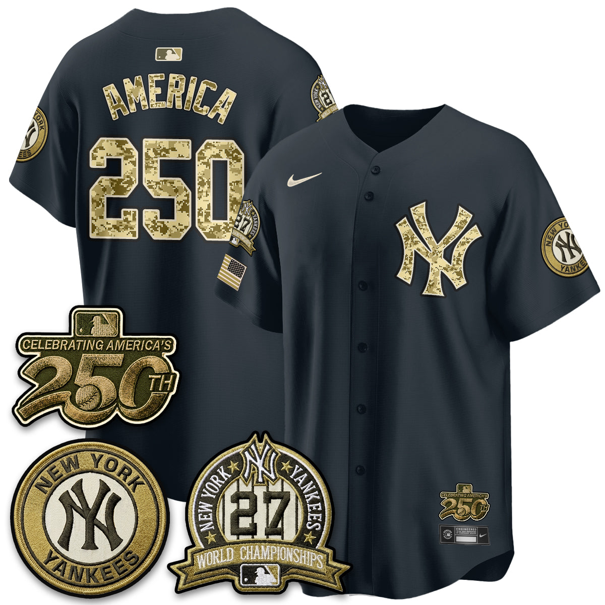 NYY Salute to Service 2026 Vapor Limited Jersey - Stitched