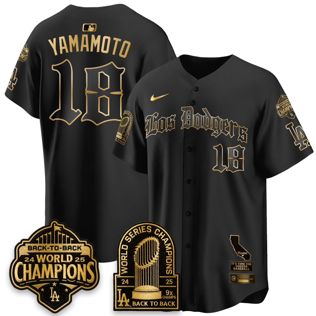 LAD World Series Champions Vapor Premier Limited Gothic Edition Jersey - All Stitched