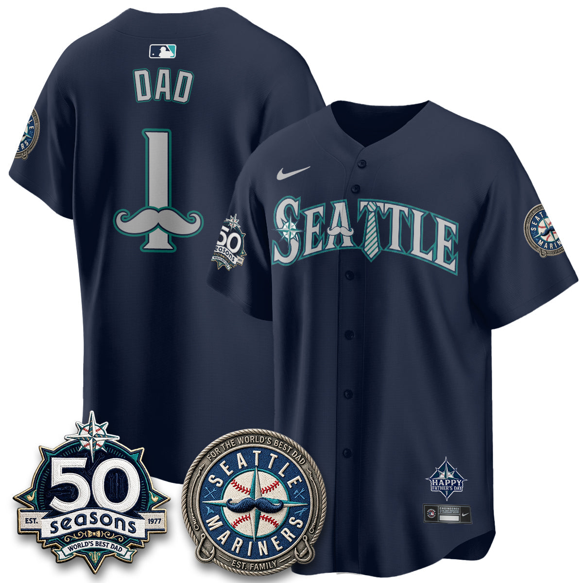 SEA Happy Father's Day Vapor Jersey - Stitched