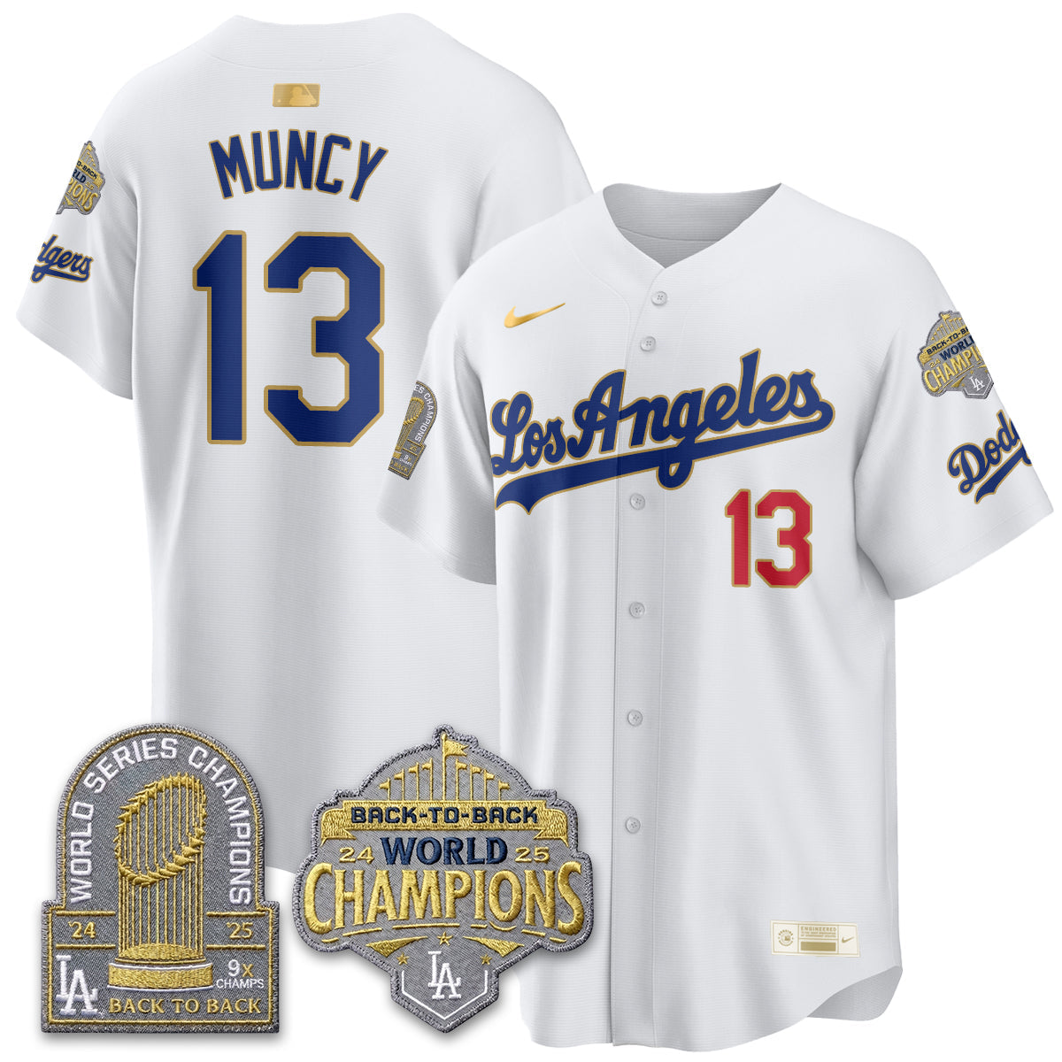 LAD Gold Collection Vapor Limited Jersey - 9x & B2B Champs - Stitched