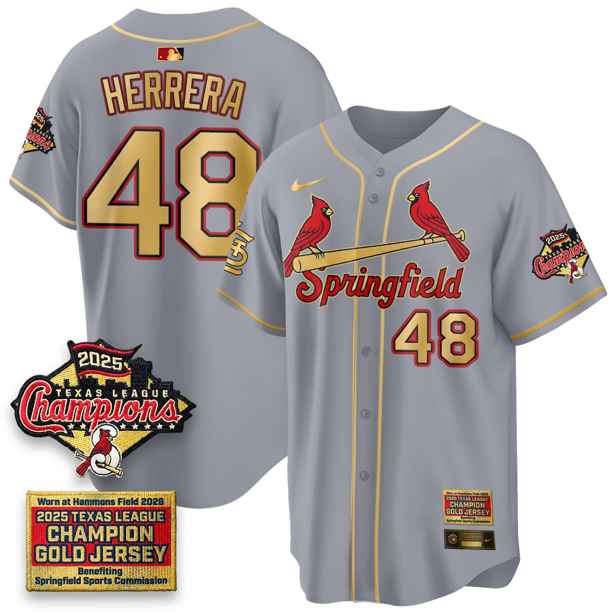 STL Springfield's Championship Gold Limited Jerseys - All Stitched