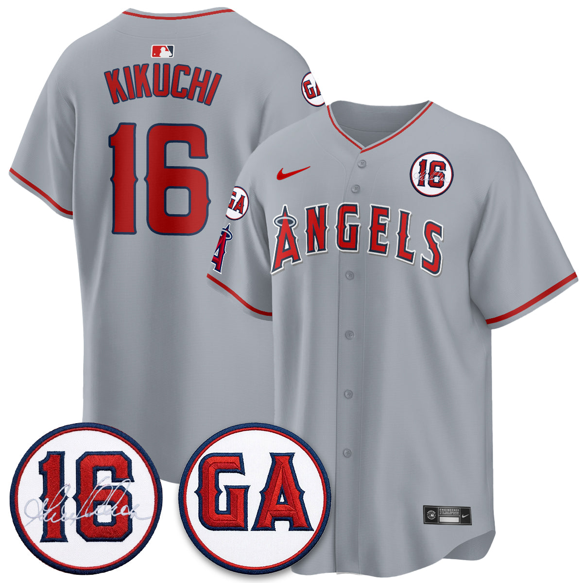 LAA Garret Anderson Tribute Patch Vapor Premier Limited Jersey - All Stitched