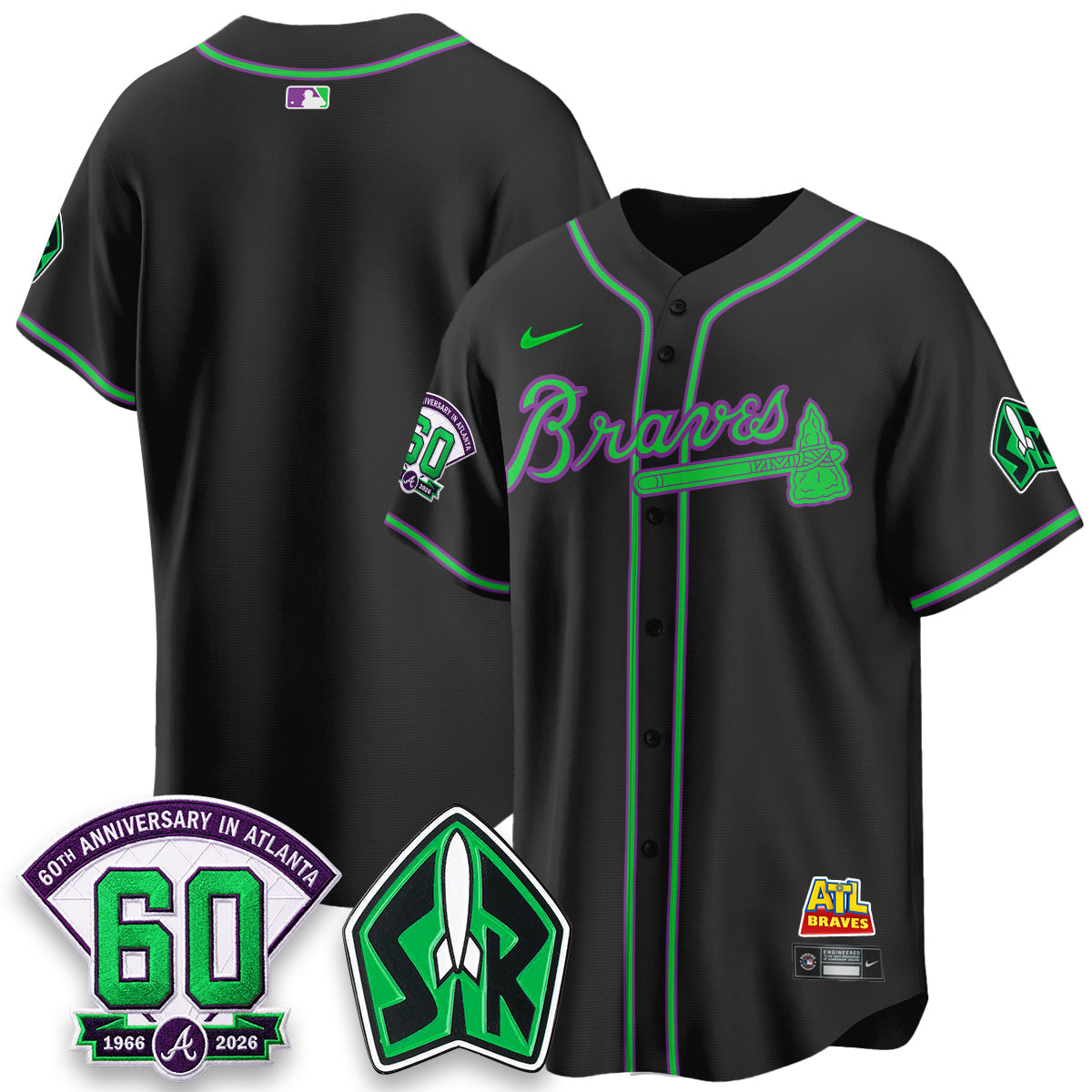 ATL 60th Anniversary Space Ranger Edition Vapor Limited Jersey - Stitched