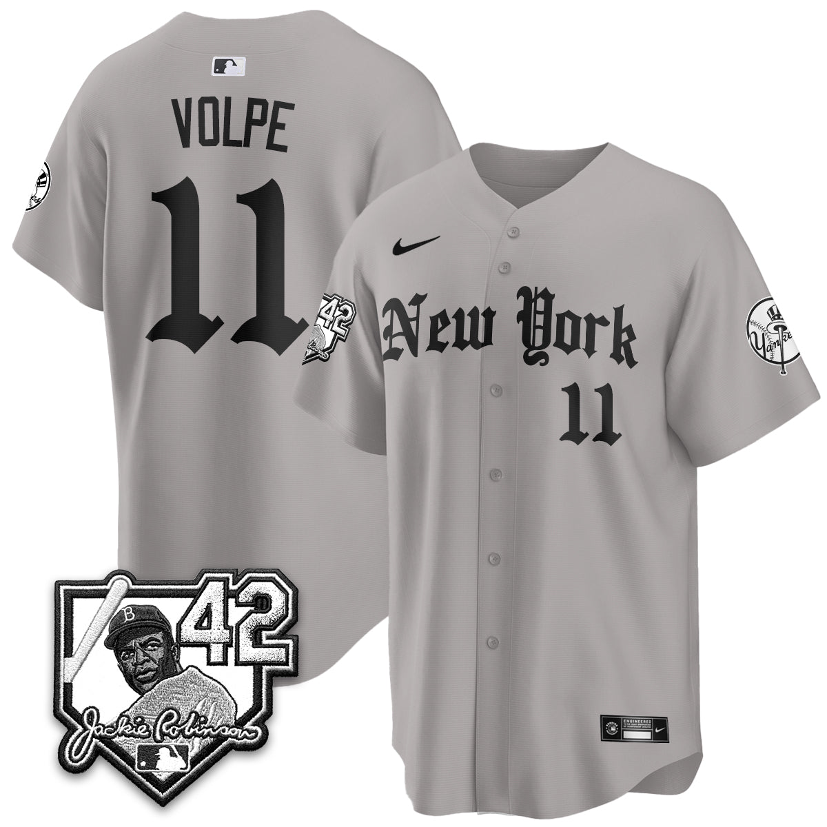 NYY 2026 Jackie Robinson Day Gothic Vapor Limited Jersey - All Stitched