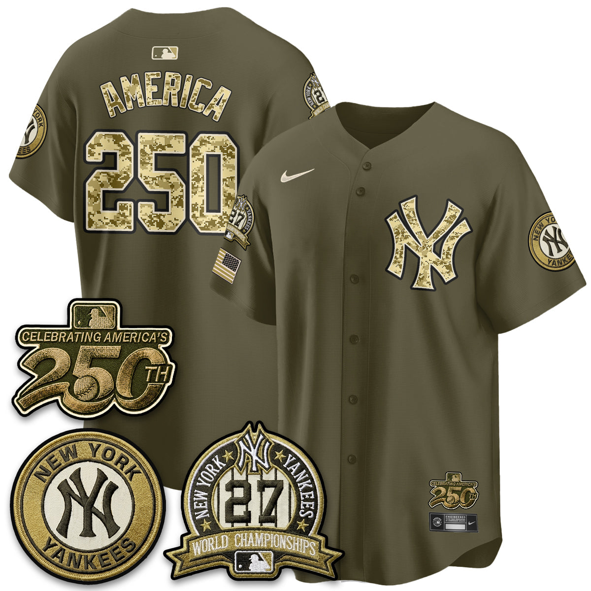 NYY Salute to Service 2026 Vapor Limited Jersey - Stitched