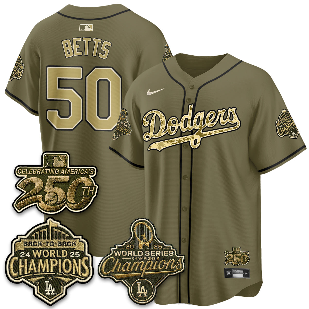 LAD Military Appreciation Game Day Jersey -Stitched