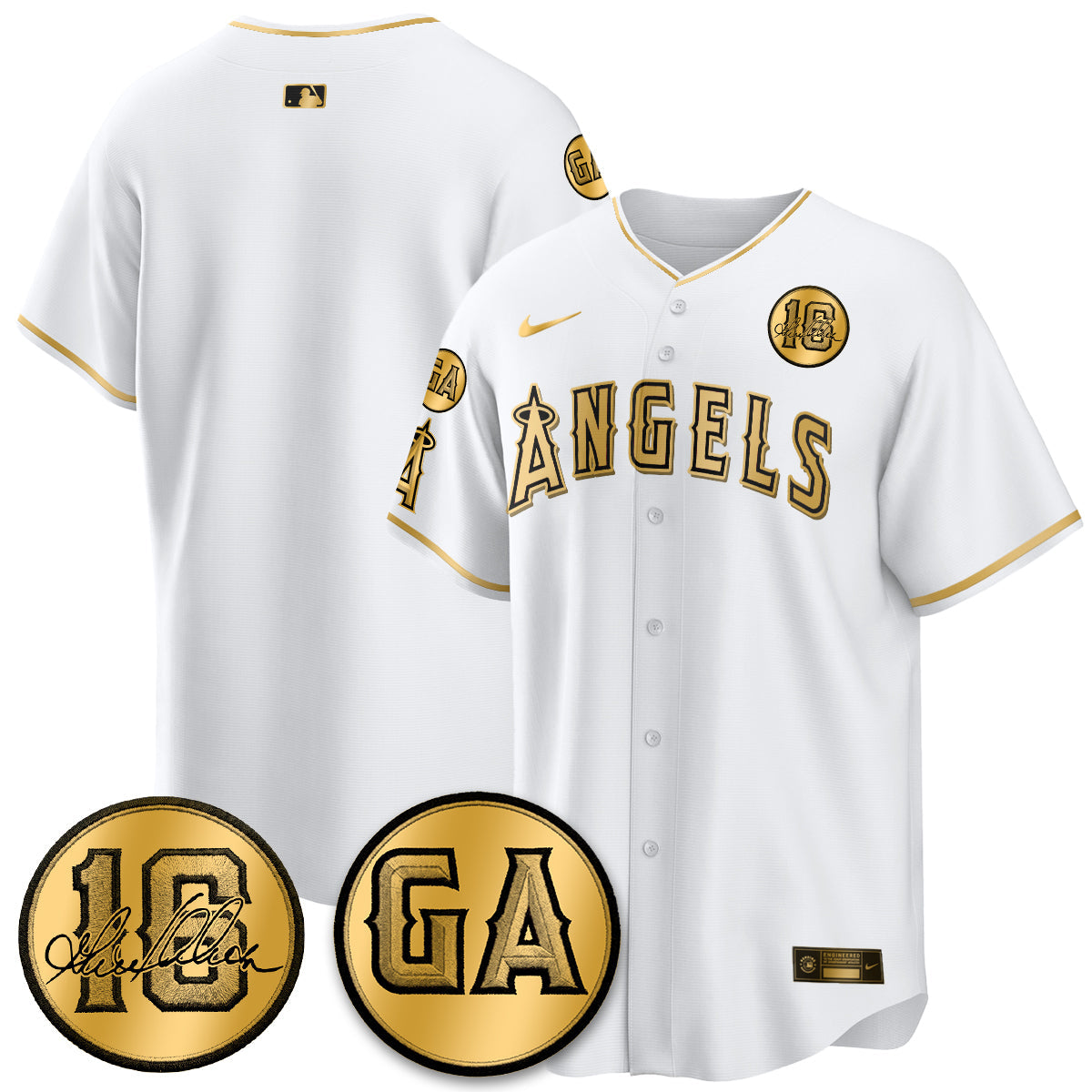 LAA Garret Anderson Tribute Patch Vapor Jersey - All Stitched V2
