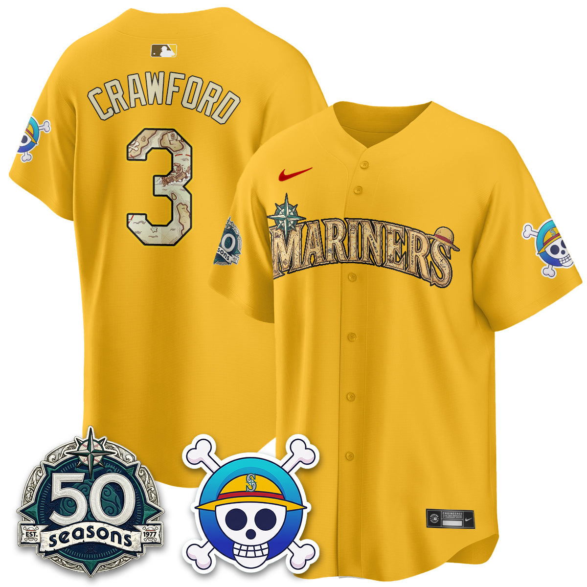 SEA OP Japanese Cartoon Vapor Limited Jersey - Printed