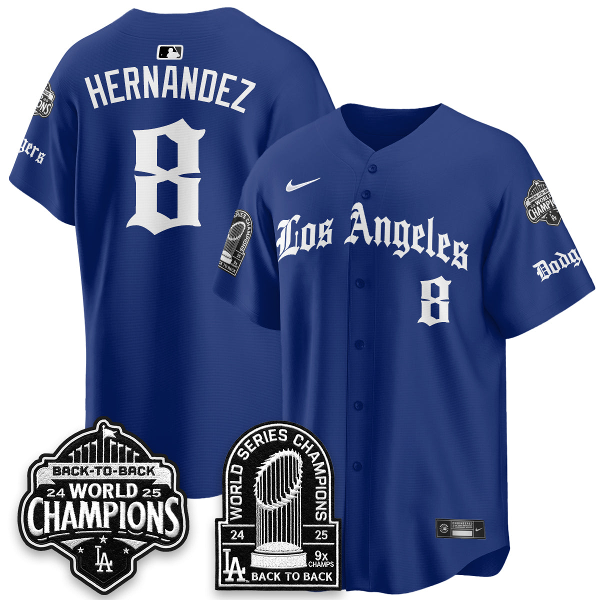 LAD WS Champions Back 2 Back Patch Vapor Premier Limited Gothic Edition Jersey - All Stitched