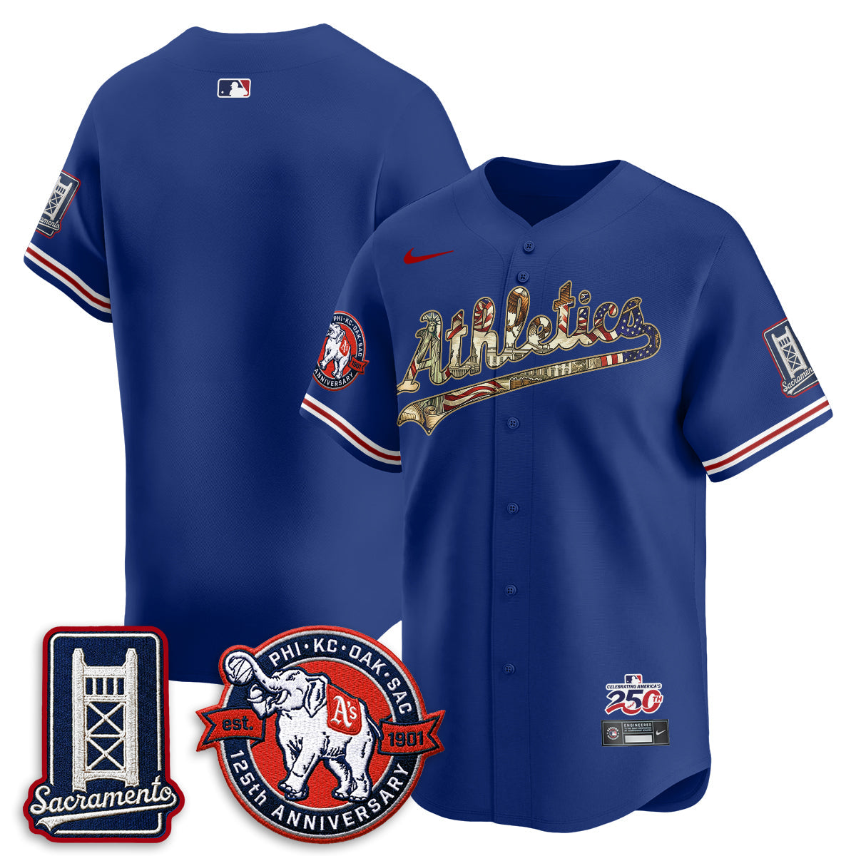 OAK  2026 Independence Day USA Vapor Jersey - Stitched