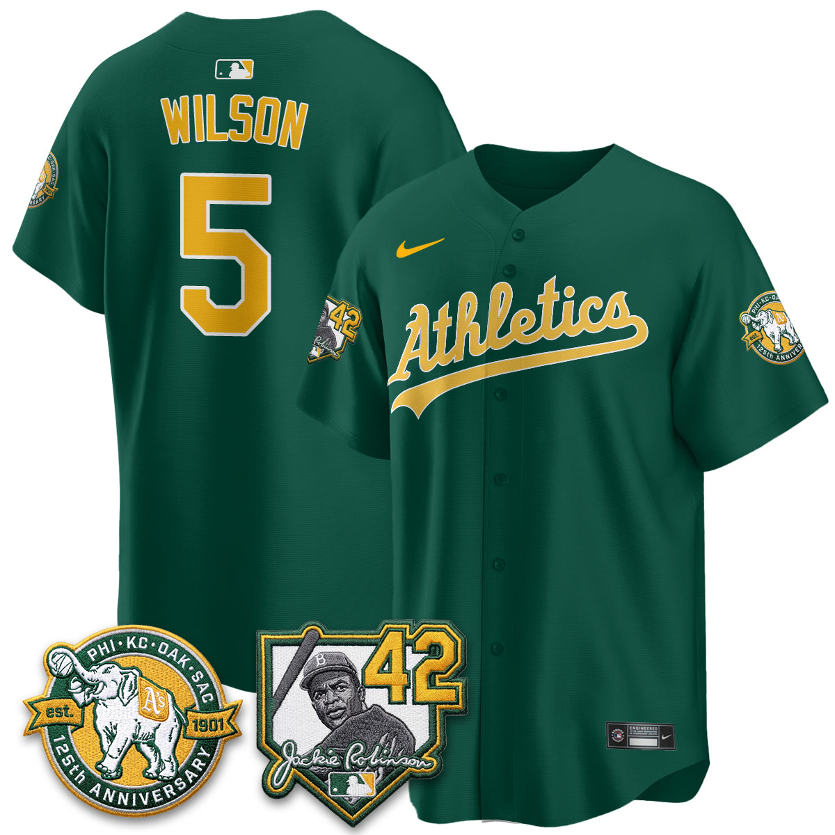 OAK 2026 Jackie Robinson Day - Celebrating 125 Years Limited Vapor Jersey - All Stitched