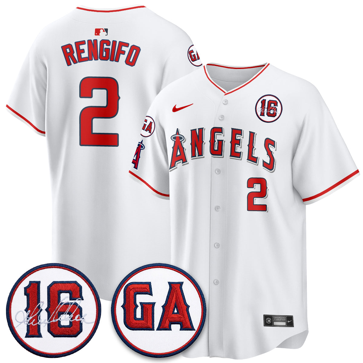 LAA Garret Anderson Tribute Patch Vapor Premier Limited Jersey - All Stitched
