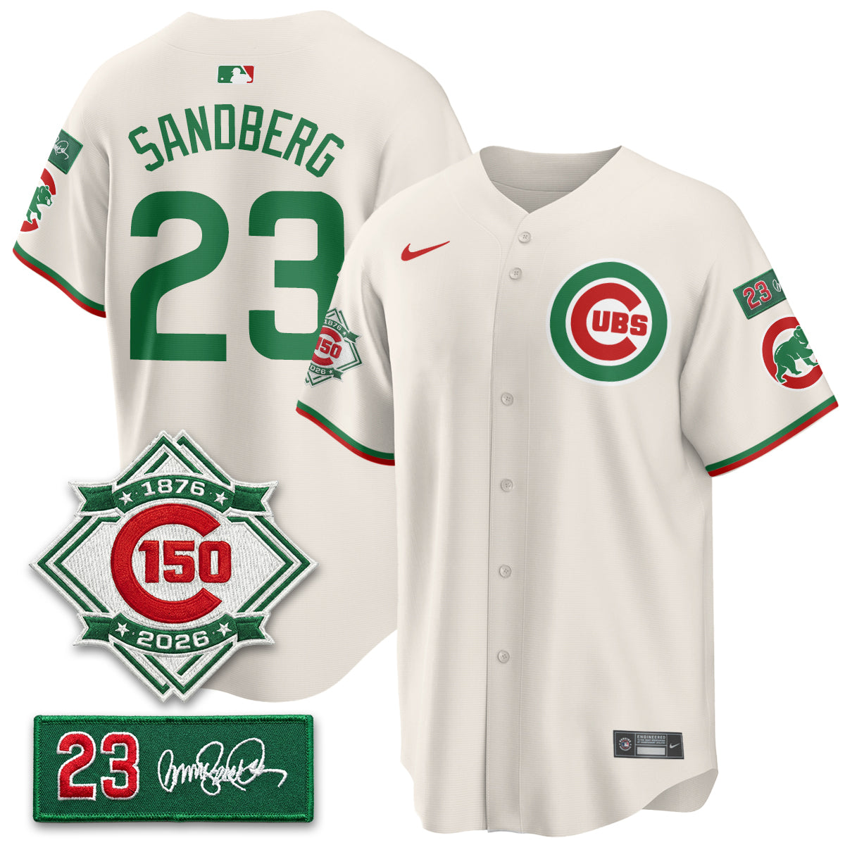 CHC Limited Mexico Jersey - 150th Anniversary + Ryne Sandberg Tribute Patch All Stitched