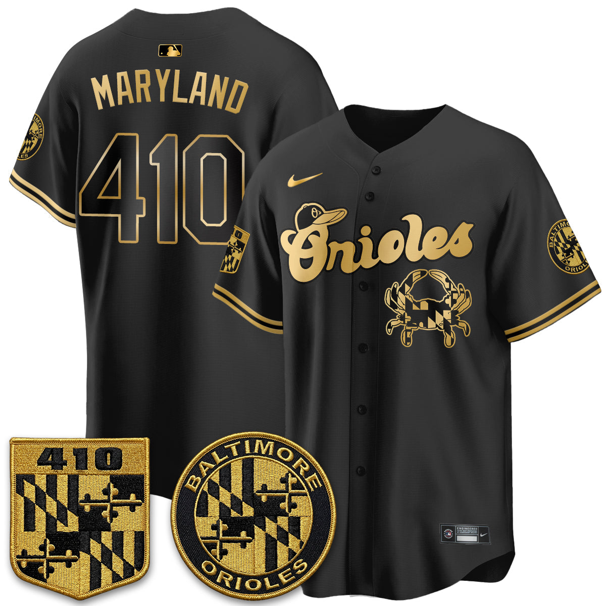 BAL Maryland Flag Vapor Limited Jersey - Stitched