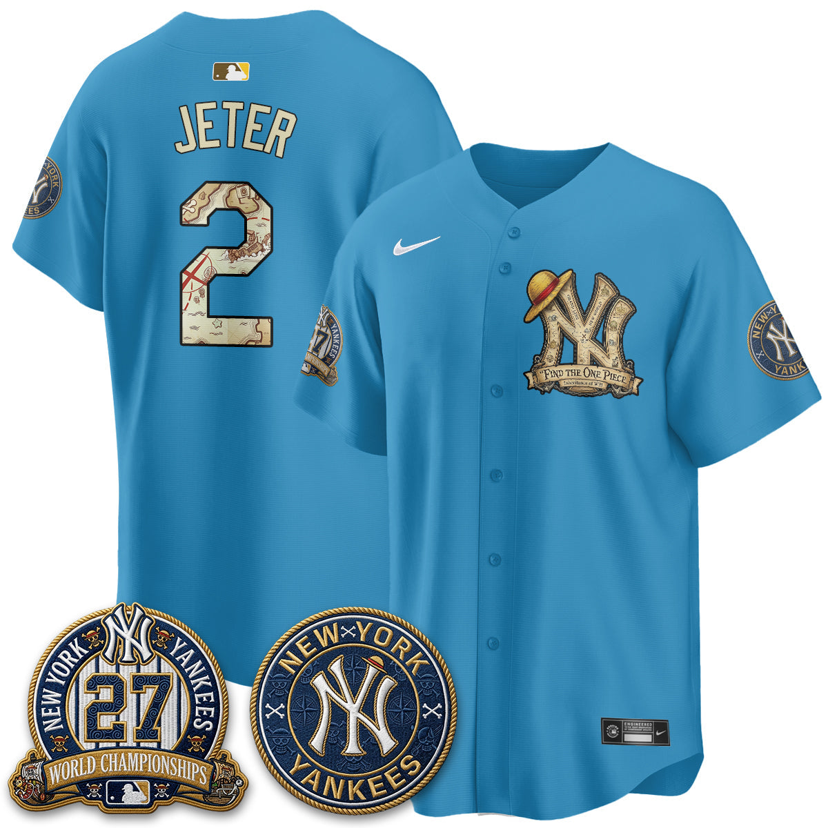 NYY x OP Japanese Cartoon Limited Jersey -  Stitched