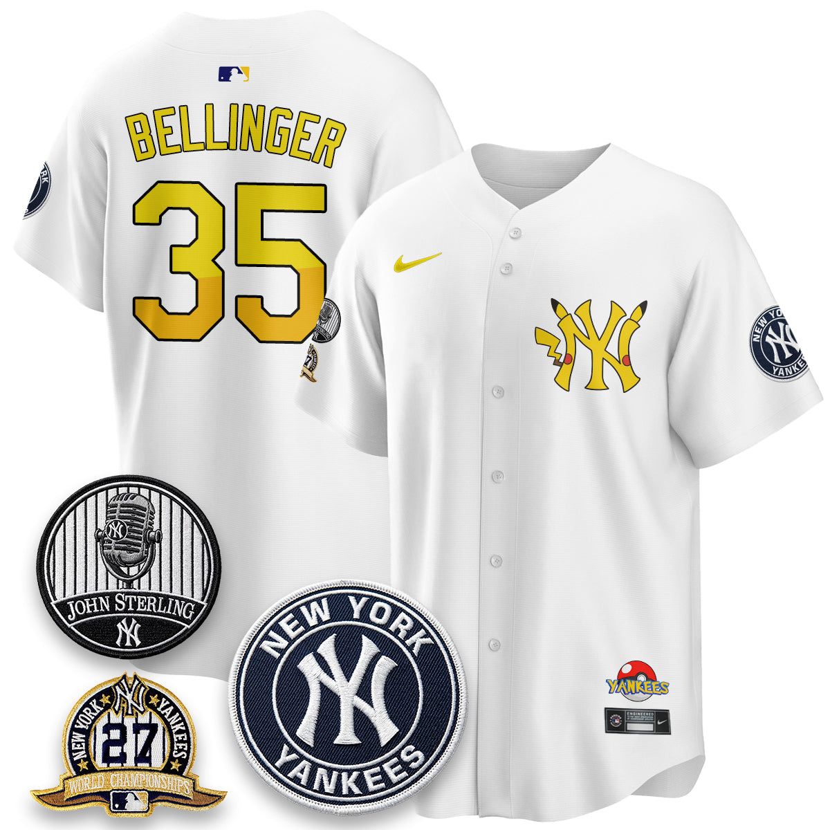 NYY x PKM Cartoon Limited Jersey -  Stitched